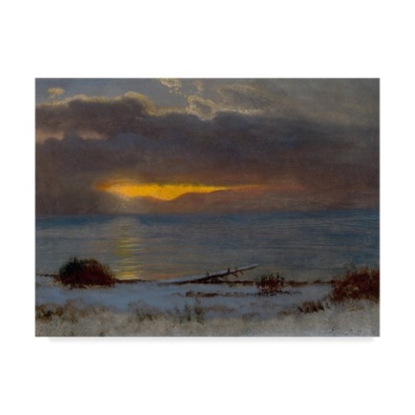 Trademark Fine Art Albert Bierstadt 'Sunrise On Lake Tahoe, California, 1872' Canvas Art, 24x32 BL02248-C2432GG